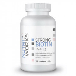 NutriWorks Strong Biotin 5500µg (120 kapslí)