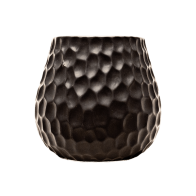 Černá keramická kalabasa (350 ml) - motiv včelí plástve