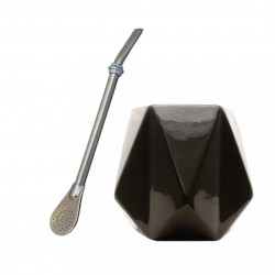 Set kalabasa + bombilla (keramická Diamant 350 ml + Liza 19 cm)
