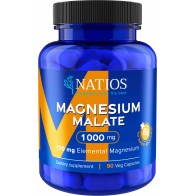 NATIOS Magnesium Malate, 1000 mg + B6, 90 veg. kapslí, (elem. hořčík 170 mg)