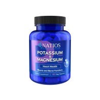 NATIOS Potassium & Magnesium, Draslík citrát a hořčík malát, 100 veganských kapslí