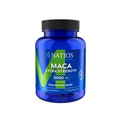 NATIOS Maca Extract, 5000 mg, Extra Strength, 90 veganských kapslí