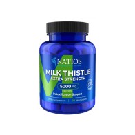 NATIOS Milk Thistle Extract, Ostropestřec, 5000 mg, Extra Strength, 90 veganských kapslí