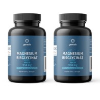2x Genesis Magnesium Bisglycinate 950 mg + B6, 90 veg. kapslí, (elem. hořčík 187,5 mg)