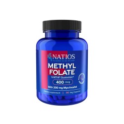 NATIOS Methyl Folate, Aktivní kyselina listová, 400 mcg, 90 veganských kapslí