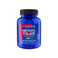 NATIOS Methyl Folate, Aktivní kyselina listová, 400 mcg, 90 veganských kapslí
