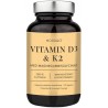 Vitamin D3 &amp; K2 + magnesium obsahuje tři složky zaměřené na oblast imunitního systému a stavu kostí, které působí ve velmi efektivní vzájemné synergii. Vitamín D3 zvyšuje vstřebávání vápníku do organismu a ovlivňuje tvorbu kostní hmoty, vitamín K2 zajišťuje, že vápník je transportován na správná místa, a hořčík funguje v těle jako aktivátor vitamínu D3.
