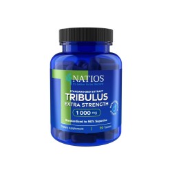 NATIOS Tribulus Extract, 90% saponins, 1000 mg, Extra Strength, 90 tablet