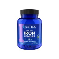 NATIOS Iron Chelated Complex, Železo bisglycinát, 18 mg, 90 veganských kapslí