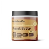 Protein a Co - Arašídový krém s bílou čokoládou a jahodami  (330 g)
