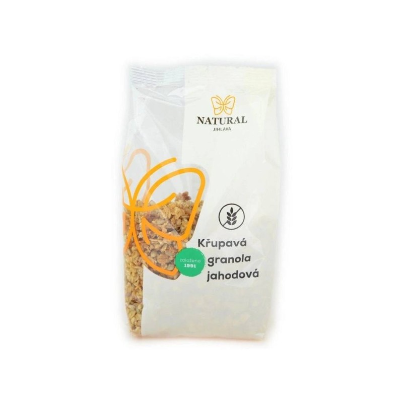 Křupavá granola jahodová bez lepku - Natural Jihlava (300 g)