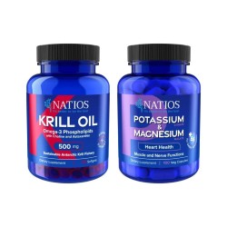 NATIOS balíček na podporu zdraví srdce - Krill Oil + Potassium & Magnesium
