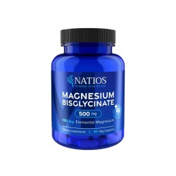 NATIOS Magnesium Bisglycinate 500 mg + B6, 90 veg. kapslí, (elem. hořčík 100 mg)