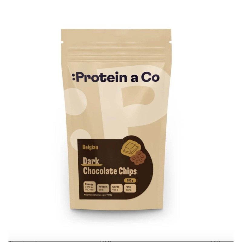 Protein a co - Tmavá belgická čokoláda (pecky) 200 g