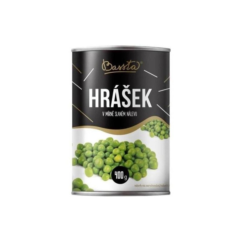 Hrášek v mírně slaném nálevu - Bassta (400g)