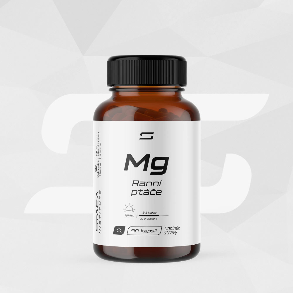 STACA Supps Magnesium Ranní ptáče, Malát 850 mg + B6, 90 veg. kapslí